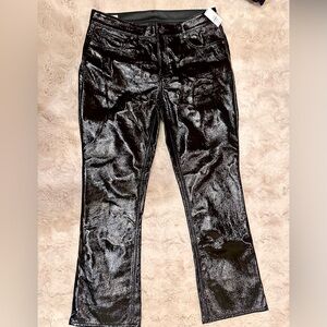Gap Mid Rise Vegan Patent Leather Baby Boot Pants. size 31P